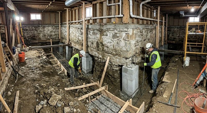 Basement Underpinning in Newburyport, MA