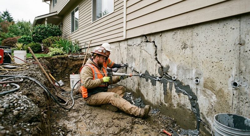 Cracked Foundation Repair in Danville, NH