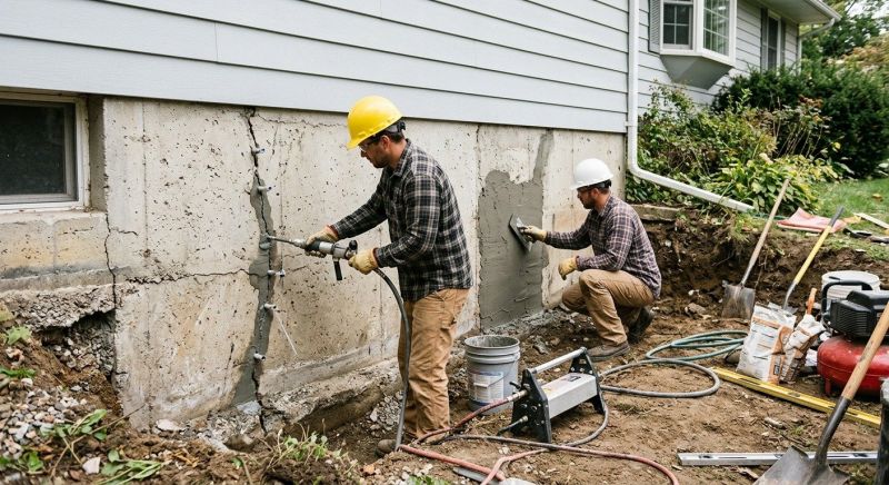 Cracked Foundation Repair in Gloucester, MA