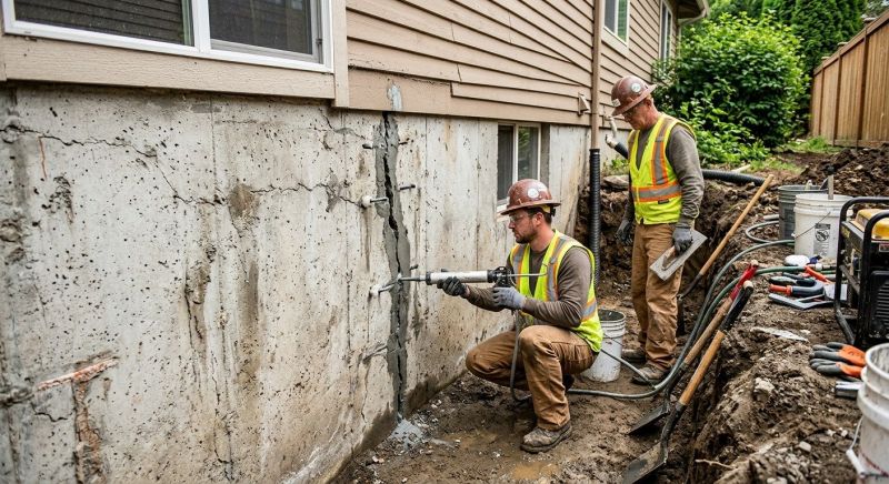 Cracked Foundation Repair in Greenland, NH