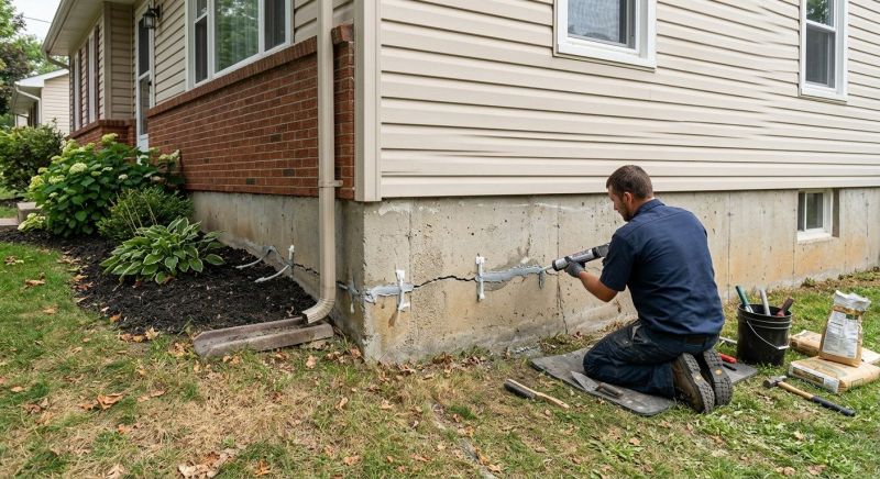 Cracked Foundation Repair in Methuen, MA