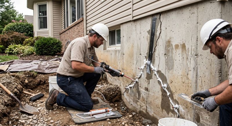 Cracked Foundation Repair in North Hampton, NH