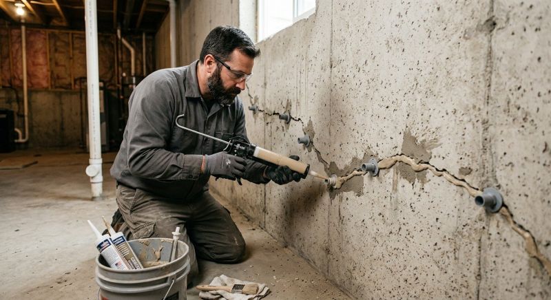 Cracked Foundation Repair in North Reading, MA