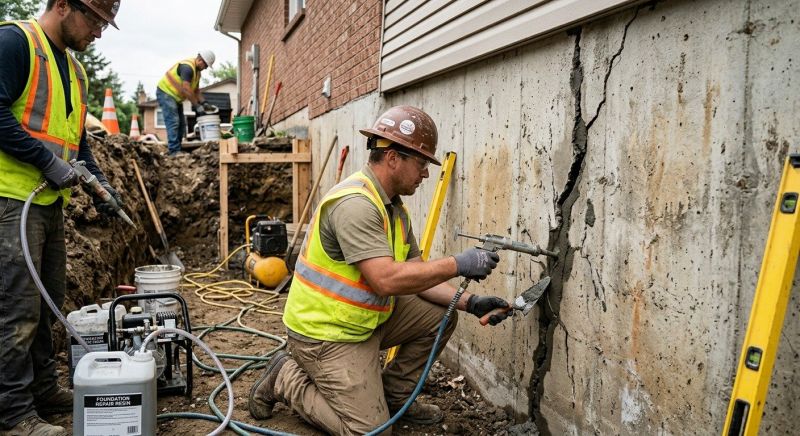 Cracked Foundation Repair in Pelham, NH