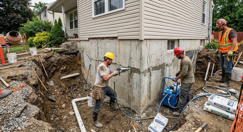 Cracked Foundation Repair in Portsmouth, NH