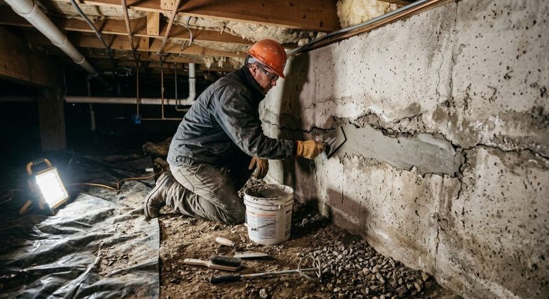 Crawlspace Foundation Repair in Nottingham, NH