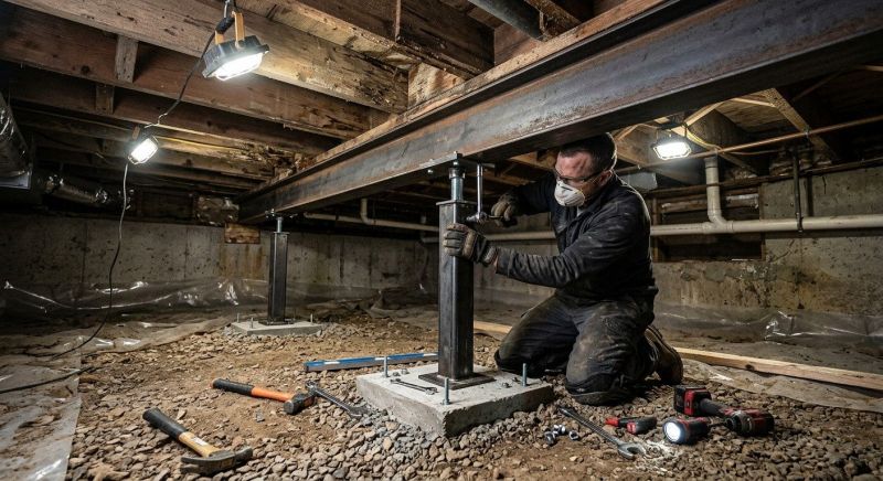 Crawlspace Structural Repair in Newburyport, MA