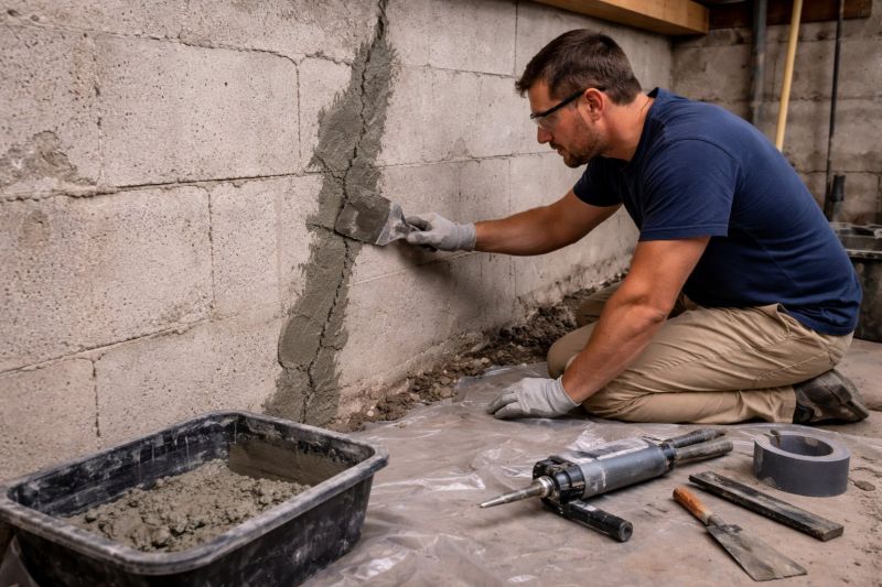 Foundation Crack Repair in Groveland, MA