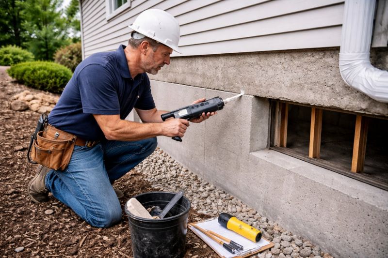 Foundation Crack Sealing in Newburyport, MA