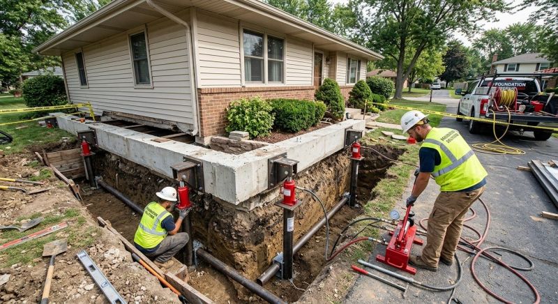 Foundation Jacking in Boxford, MA