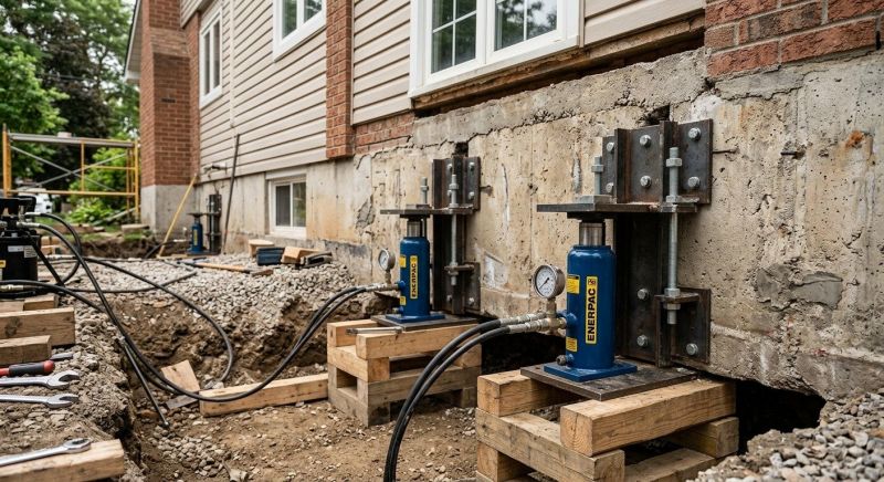 Foundation Jacking in Wilmington, MA