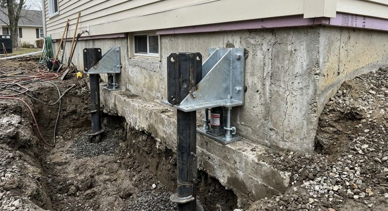 Foundation Pier Leveling in Newburyport, MA