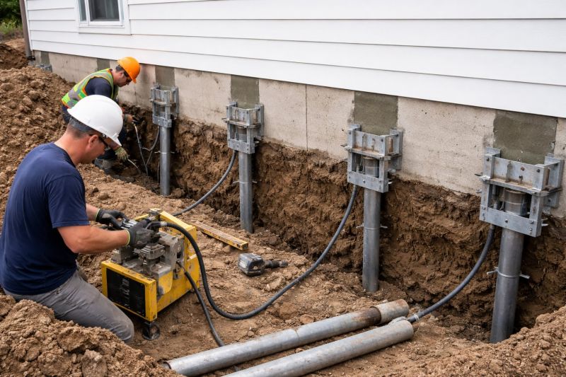 Helical Piers Installation in Newburyport, MA
