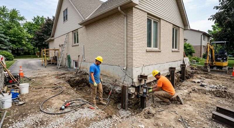 Helical Piers Installation in Newburyport, MA