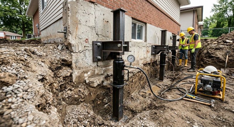 Sinking Foundation Lifting in Newburyport, MA