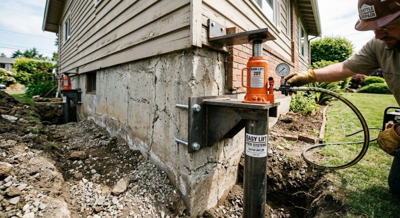 Sinking Foundation Lifting in Newburyport, MA