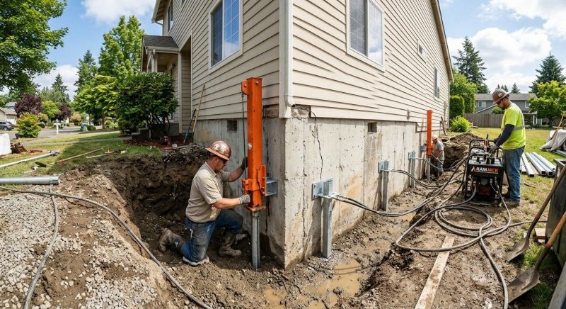Sinking Foundation Repair in Amesbury, MA