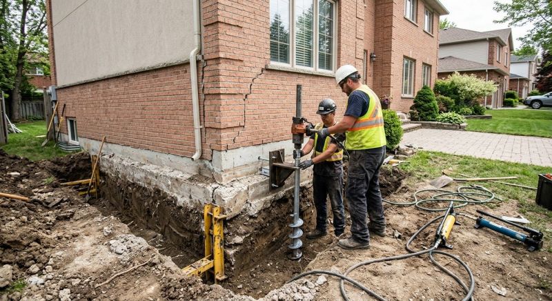 Sinking Foundation Repair in Boxford, MA