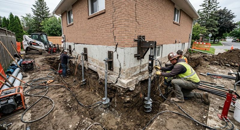 Sinking Foundation Repair in Hampton, NH