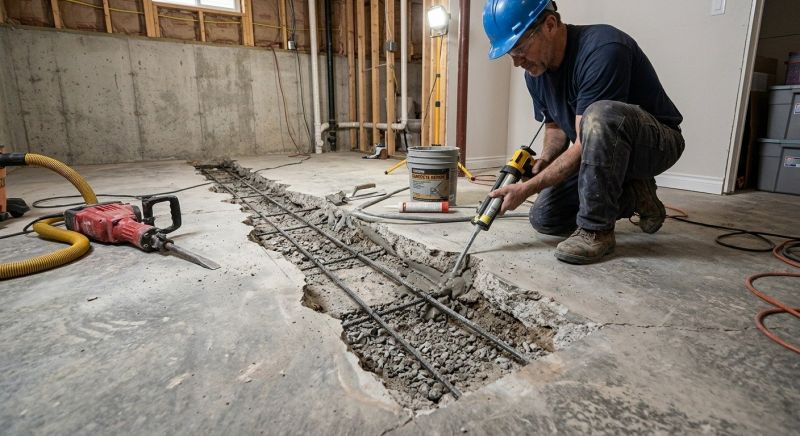 Slab Foundation Repair in Newburyport, MA